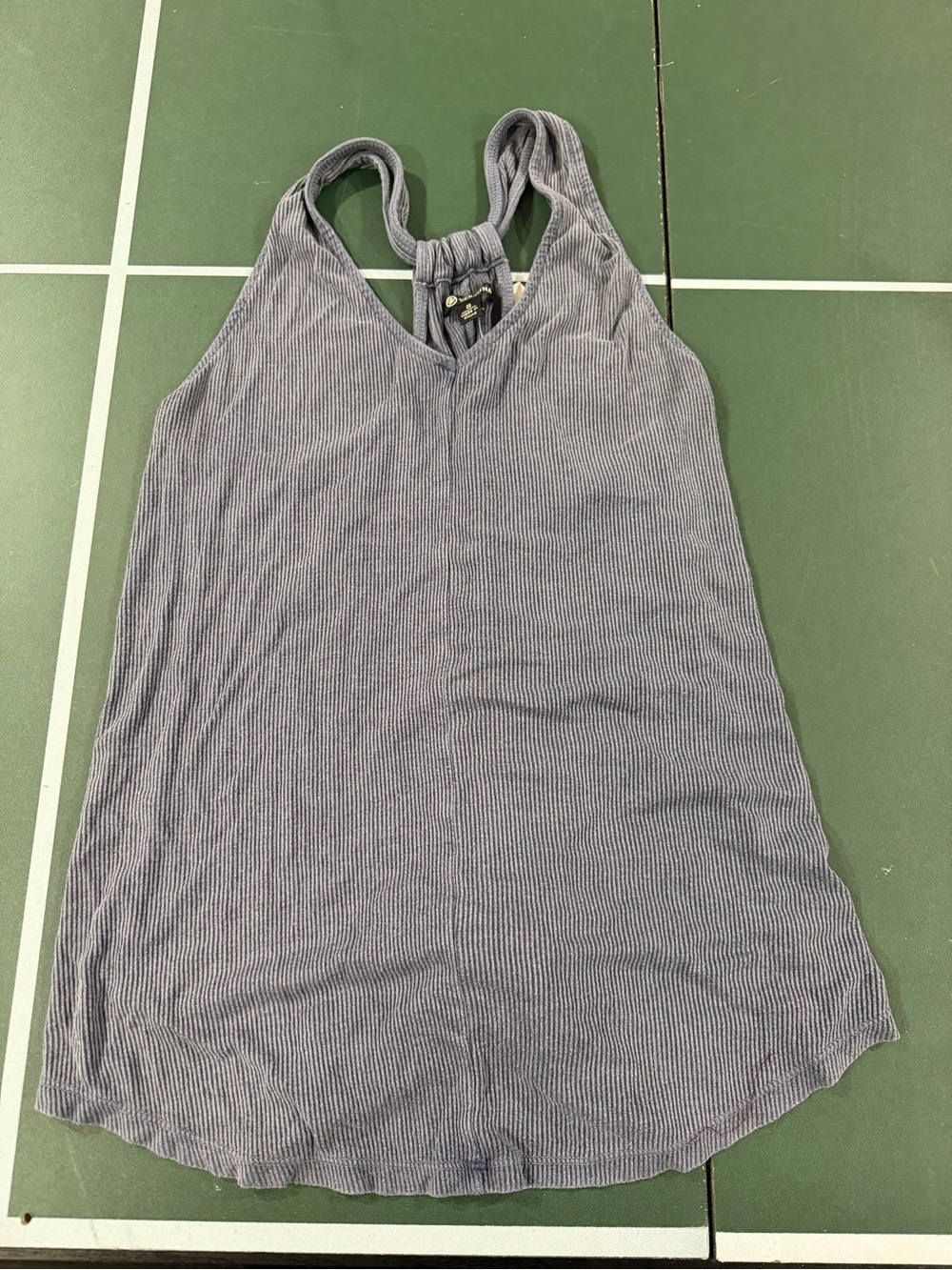 Versona Women's Ribbed Racerback Tank - Gray - Picture 1 of 3